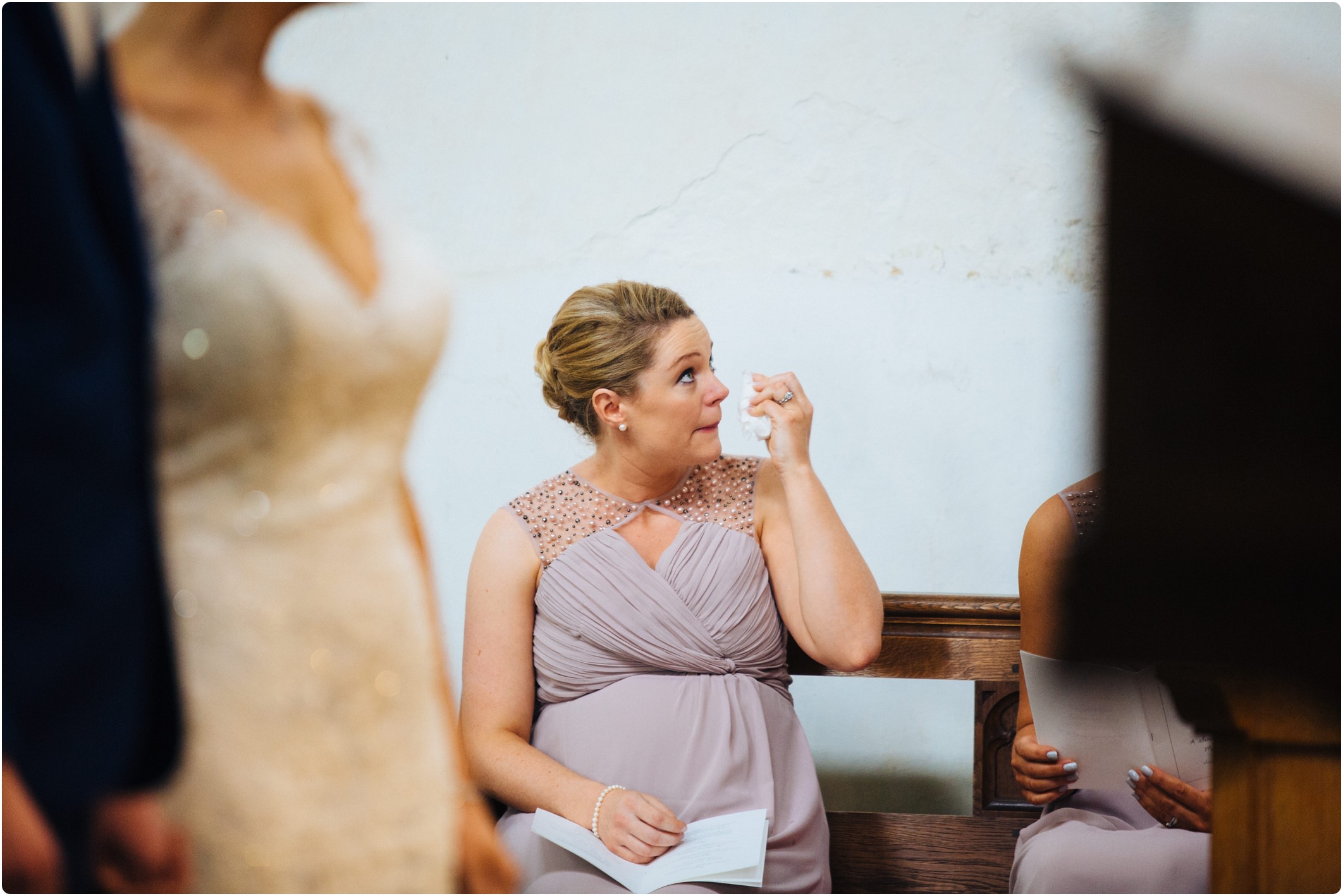 reportage wedding photographer bridesmaid crying