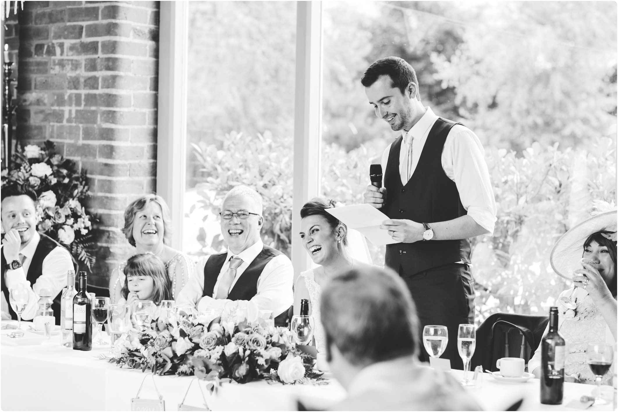 Swallows Nest Barn grooms speech